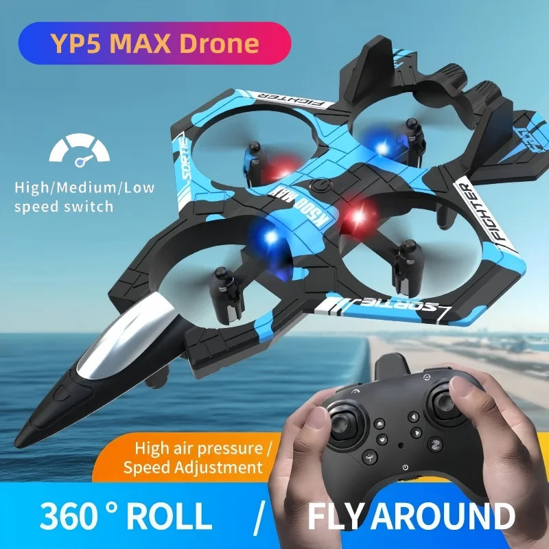 2025 new YP5 Remote Control Drone 2.4G 360° Flip Fighter Jet Toy Intelligent Fixed Height Hovering RC Airplane for Boys Kids Toy