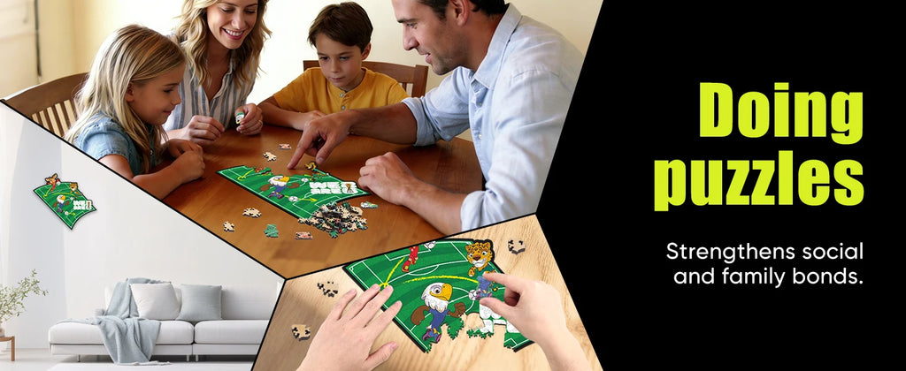 Football Match Style Wooden Jigsaw Puzzle"Game Time"FIFA World Cup DIY Toy Home Wall Decor Ideal Gift for Sports Enthusiasts