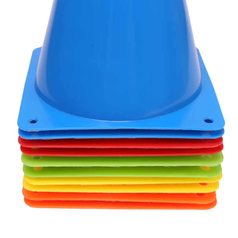 25PCS Colorful Soccer Training Cones Plastic Football Agility Marker Cones Portable Sport Obstacle Markers for Soccer Training