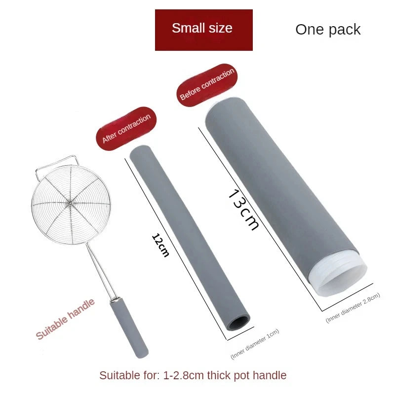 Anti-scalding Pot Handle Heat Resistant Cover New Frying Pan Protector Hot Handle Holder Sleeve Rubber Pan Handle Sleeve