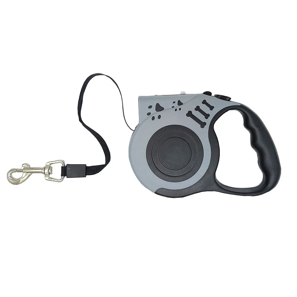 Automatic Retractable Dog Leash with Flashlight LED Glowing at Night Walking Leash Durable Nylon Outdoor Dog Leash Pet Supplies