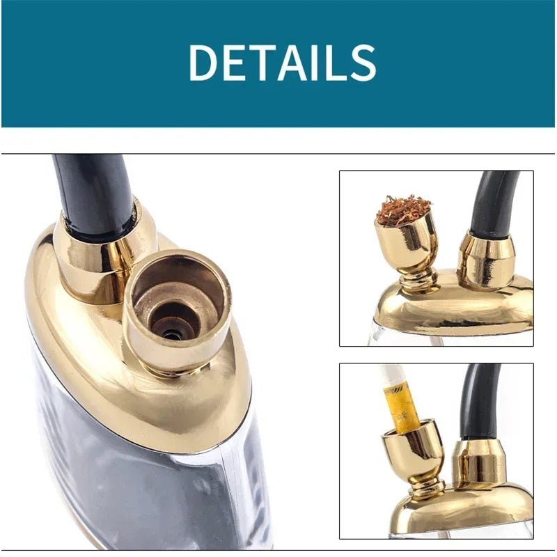 Portable Tobacco Microfilter Hookah ShiSha Glass Bottle Smoking Pipes Cigarette Holder Pipes Smoking Accessories