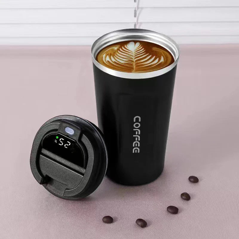 380/510ml Thermos Coffee Mug Stainless Steel Insulated Cup Temperature Display Car Portable Vacuum Bottle Insulated Water Bottle