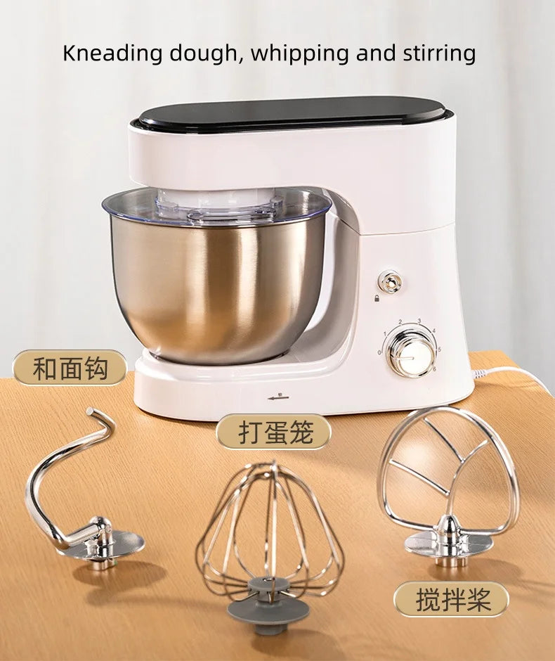4L Chef machine household small dough kneader dough mixer electric cream whipping countertop egg beater
