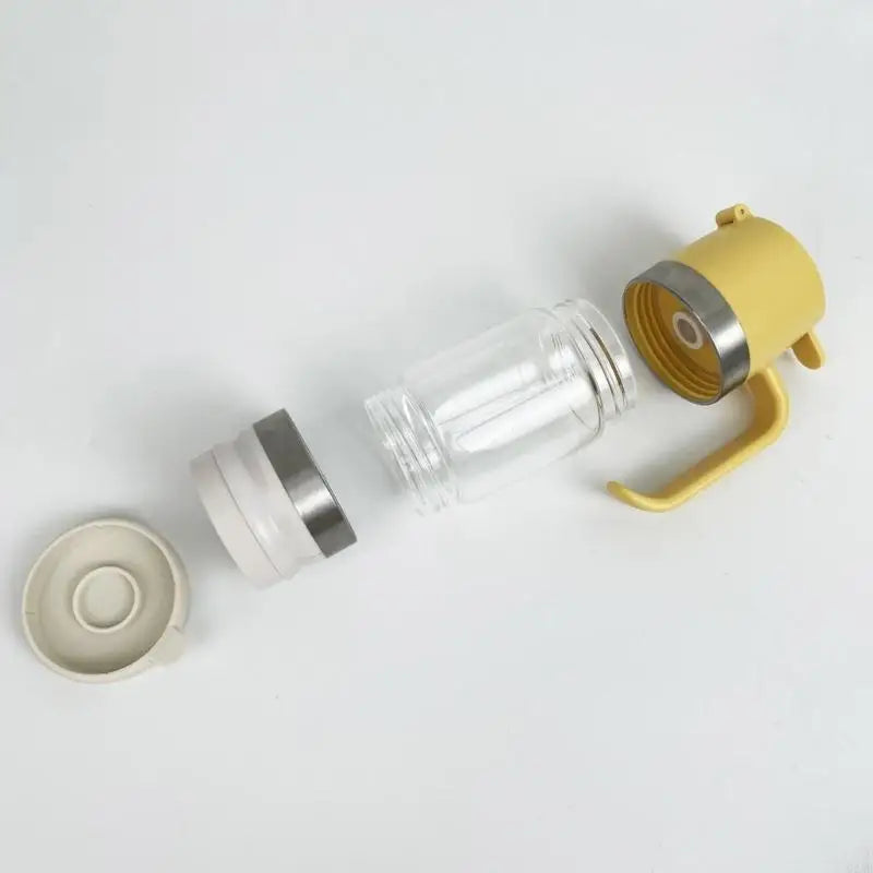 G2AB Push-Type Honeys Dispenser Large Capacity Glass Syrup Storage Jar with Handle Honeys Bottle for Kitchen and Dining Use