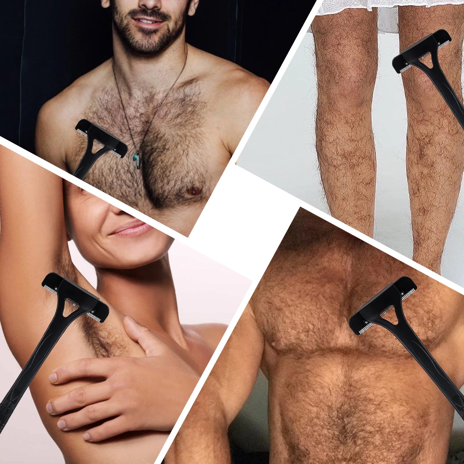 Safety Long Handle Folding Back Shaver Body Shaver Back Hair Trimmer Body Leg Back Razor Shaver Epilator Hair Removal Tool