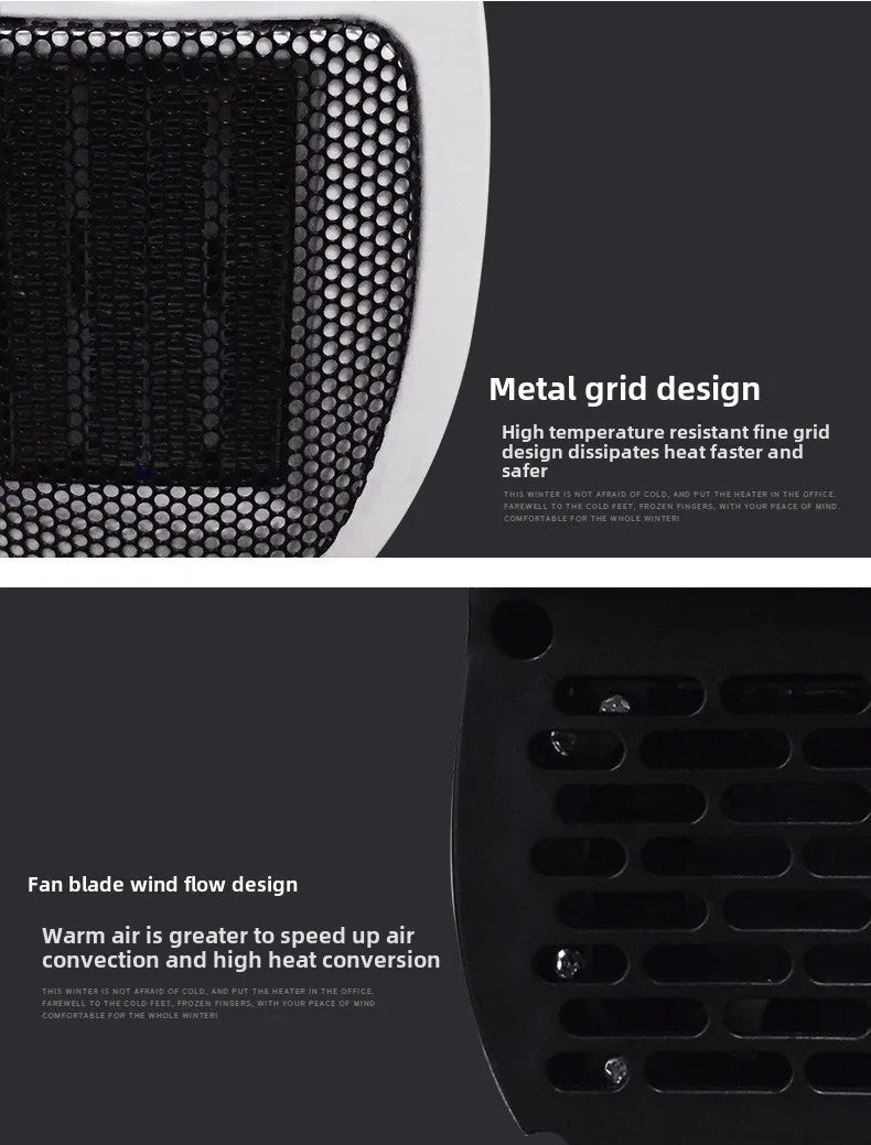 Eco Plug in Electric Heater Wall Outlet Space Heater with Energy Efficient Low Noise Room Heater Portable Heaters for Indoor Use