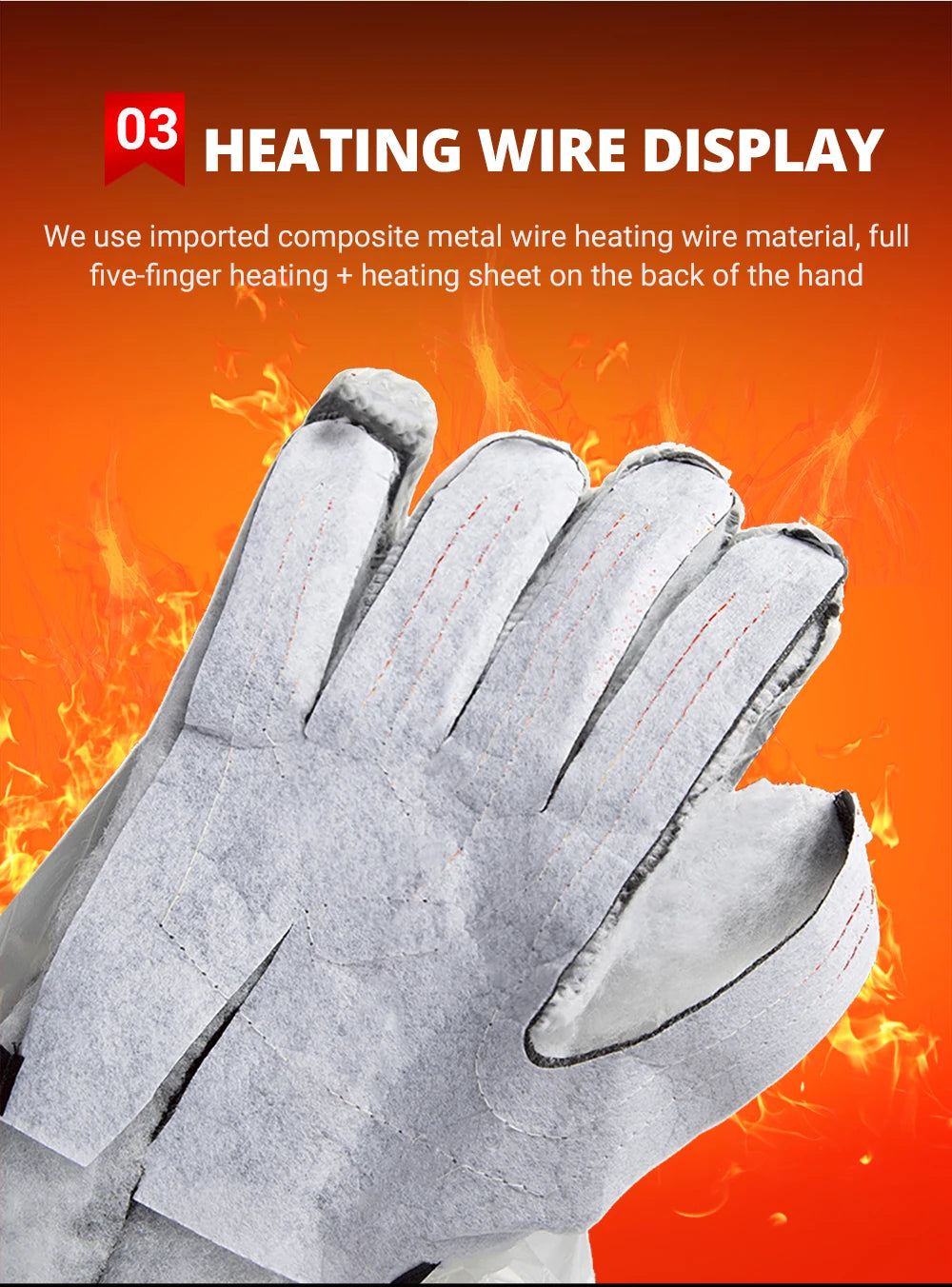 HEROBIKER Motorcycle Gloves Waterproof Heated Guantes Moto Touch Screen Battery Powered Motorbike Racing Riding Gloves Winter##