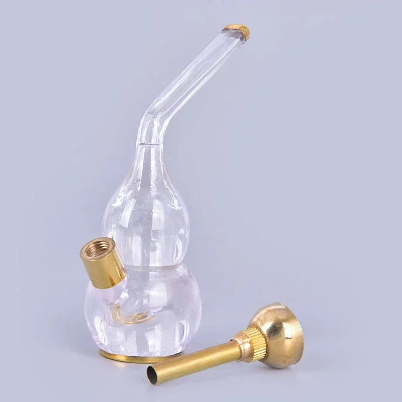 Dual purpose exquisite water bottle Gourd shaped Transparent pipe Tar Filtration Recyclable Smoking Holders Smoking Accessories