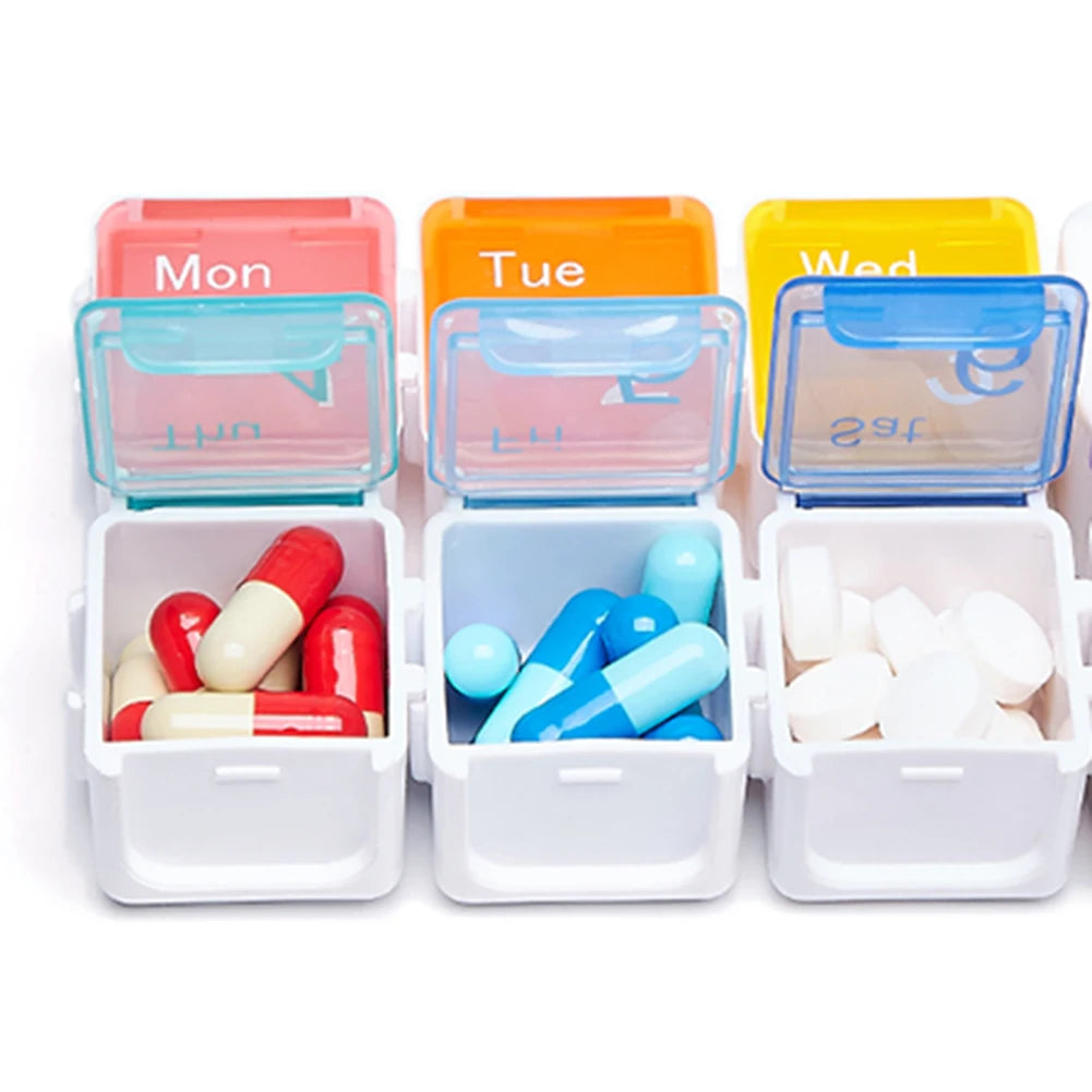 Smart 7-Day Pill Organizer Storage Case Box Weekly Pills Drug Electronic Timing Reminder Medicine Container Alarm Box