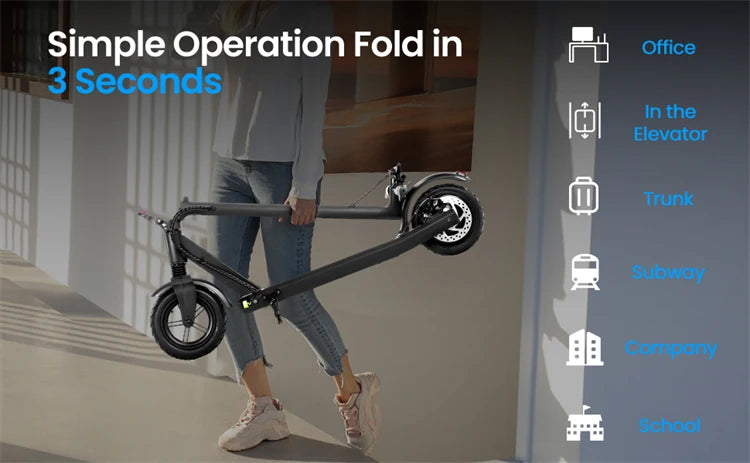 Electric Scooter 350W E Scooter Shock-absorbing ‎8.5 Inches Folding waterproof Commuting Electric Scooters