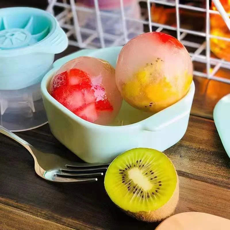 Silicone Ice Maker Food Grade Sphere Ice Mold Stackable Slow Melting DIY Ice Ball For Cocktail Whiskey Drink Home Bar