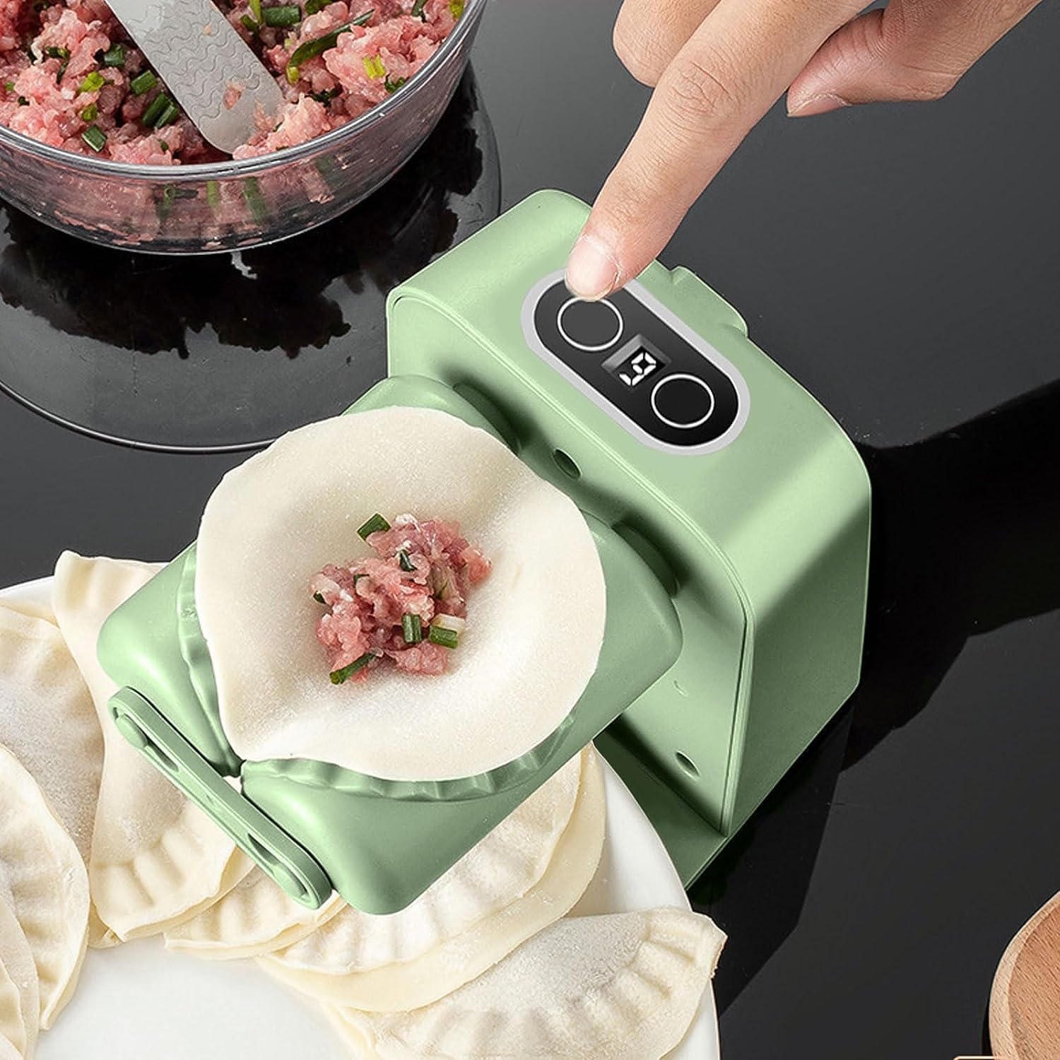Electric Dumpling Maker Machine Automatic Empanada Wonton Maker Press Dumpling Skin Ravioli Mould Kitchen Tool Accessories