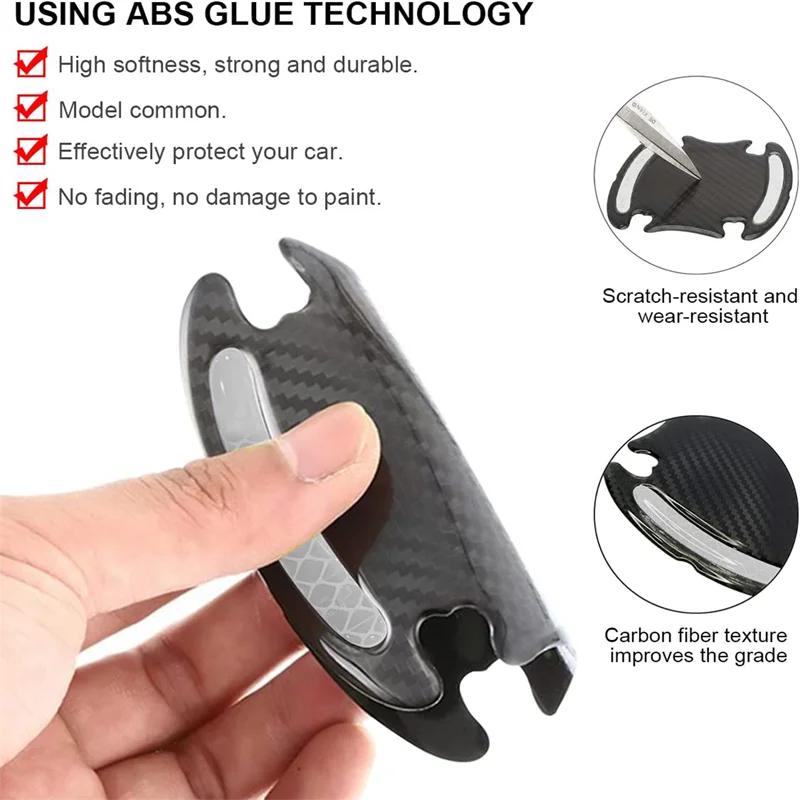 Car Door Handle Reflective Sticker Protection Sticker Door Handle Paint Surface Anti-scratch Reflective Sticker Car Accessories