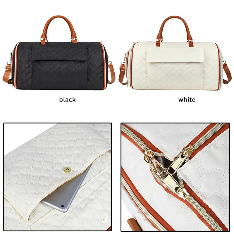 Multi-Function Convertible Polyester Suit Bag for Men Women Durable Carry-on Duffel Hanging Feature Zipper Closure for Travel