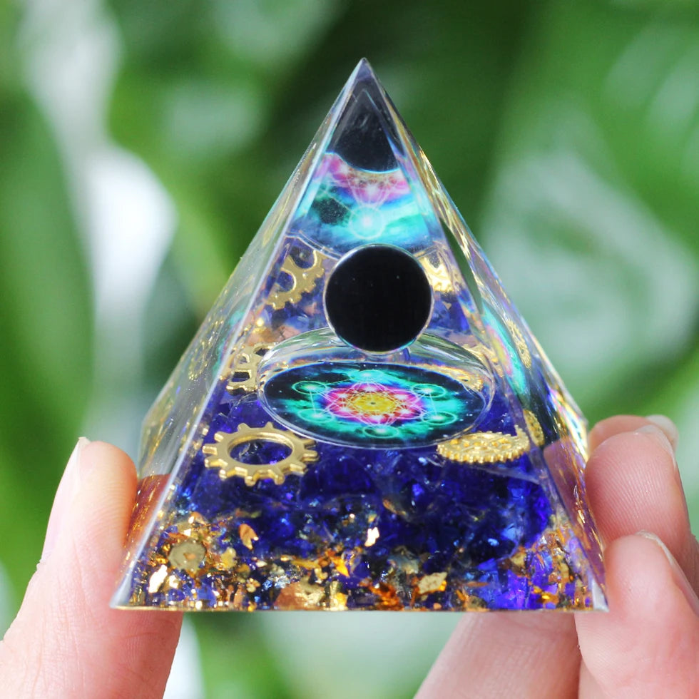 Orgonite Pyramid Crystals Natural Stone Orgone Energy Generator Healing Reiki Chakra Meditation Ornaments Crafts Office Decor