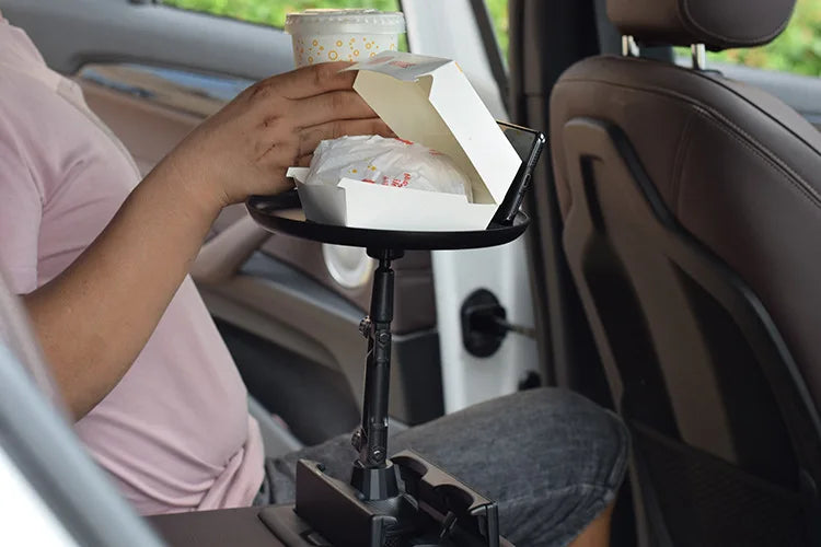 360° Adjustable Car Cup Holder Tray & Phone Mount Expander For Car, Portable Tray Table,Food Storage Rack, Coffee Table,