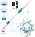 Electric Cleaning Brush 1PC Long Handle Rotating Cordless Rechargeable Household Bathroom Kitchen Floor Tile Washing Brush