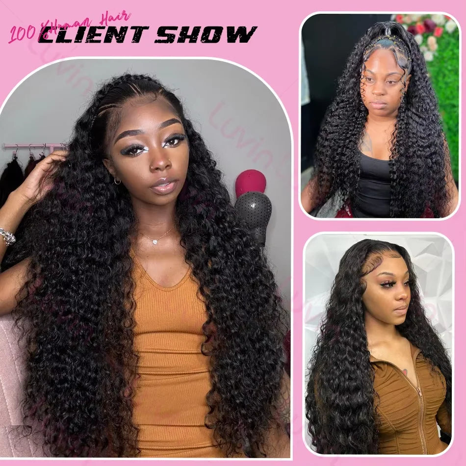 32 36 40 Inch Deep Wave Human Hair Bundles Brazilian Remy Unprocessed Weaving Curly Hair 1/2/3/4 Bundles Weave Extensions Deals