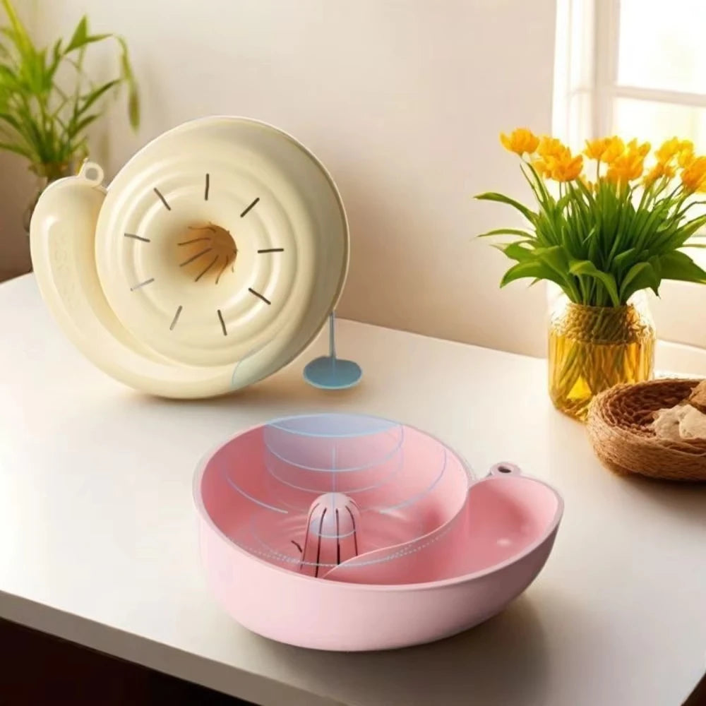 Snail Shape Fruit Drainer Basket Creative Automatic Rotation Clean Vegetable Washing Basin Multi-Functional Reusable