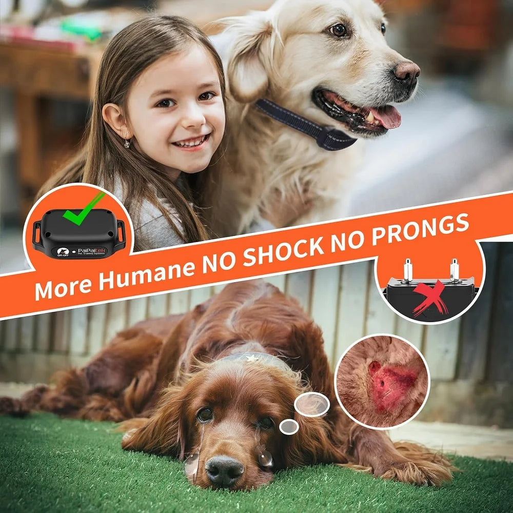 No Shock Dog Training Collar with Remote 3300ft Range,Vibrating Dog Collar Waterproof&Rechargeable Electric Collar for Dogs