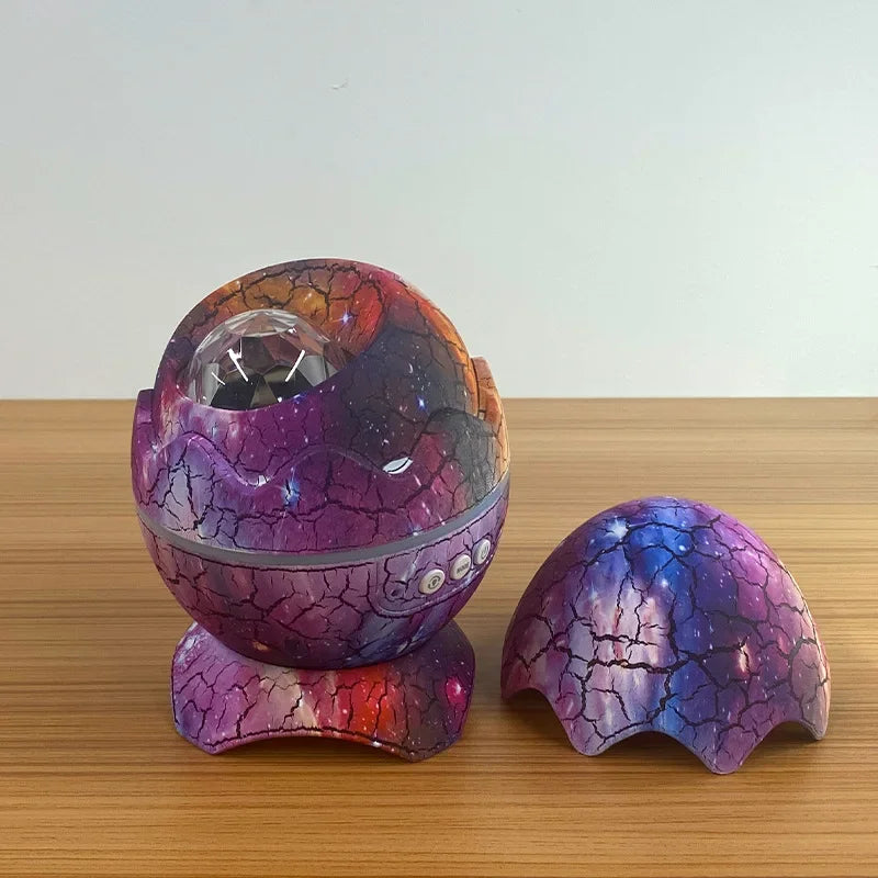 Dinosaur Egg Galaxy Projector with Remote Control Bluetooth Speaker LED Night Light Starry Sky Projection Light Children's Gift