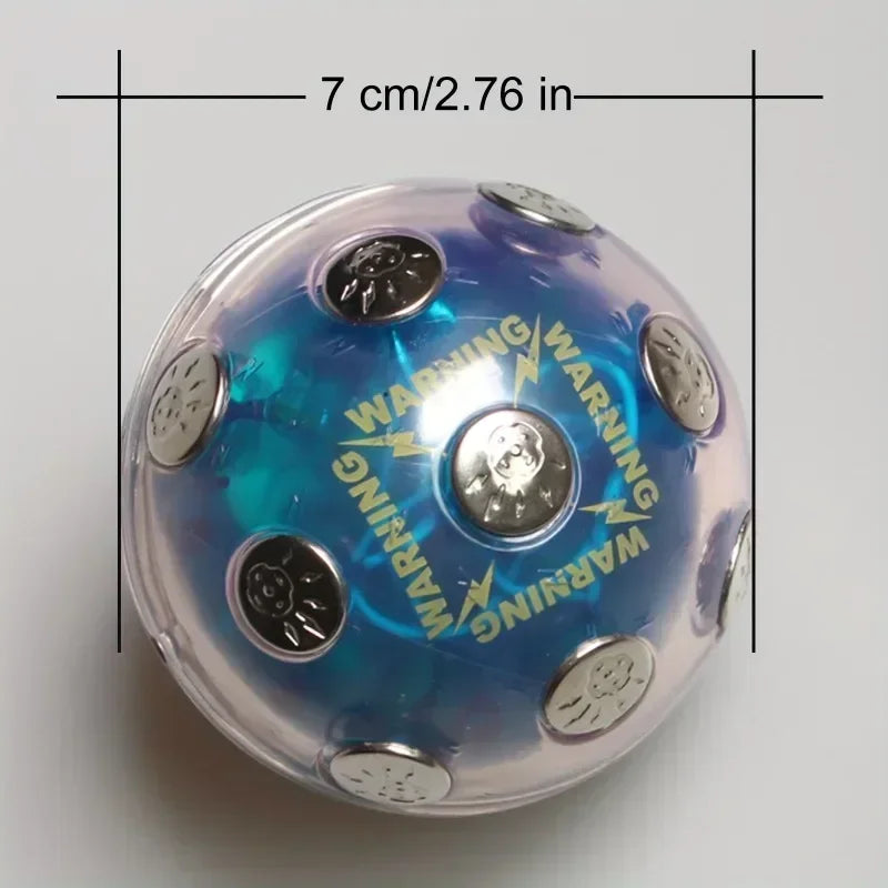 Novelty Toy Safe Electric Shocking Ball Shock Glowing Ball Stress Relief Auto Off Prank Trick Magnetic Ball Holiday Party Game