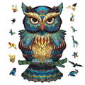 Cool Owl Wood Jigsaw Puzzle Animal Funny Wooden Puzzles Adults High End Montessori Educational Toys Children Board Game Gift