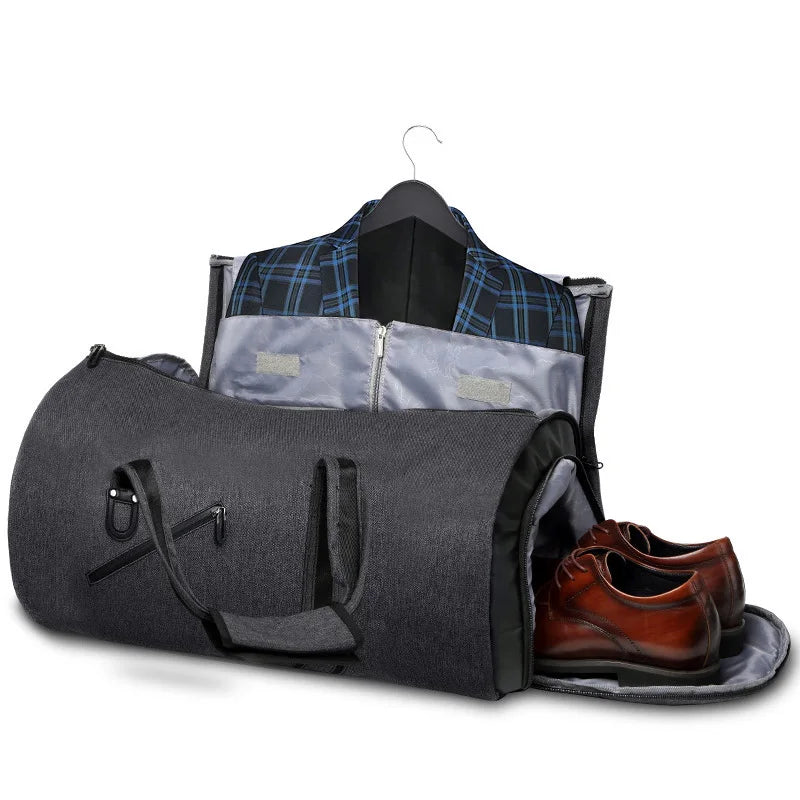 Men's Hand Luggage Bag Sport Travel Bags Large Capacity Garment Handbag Folding Business Shoulder Bags Shoes Compartment XM137