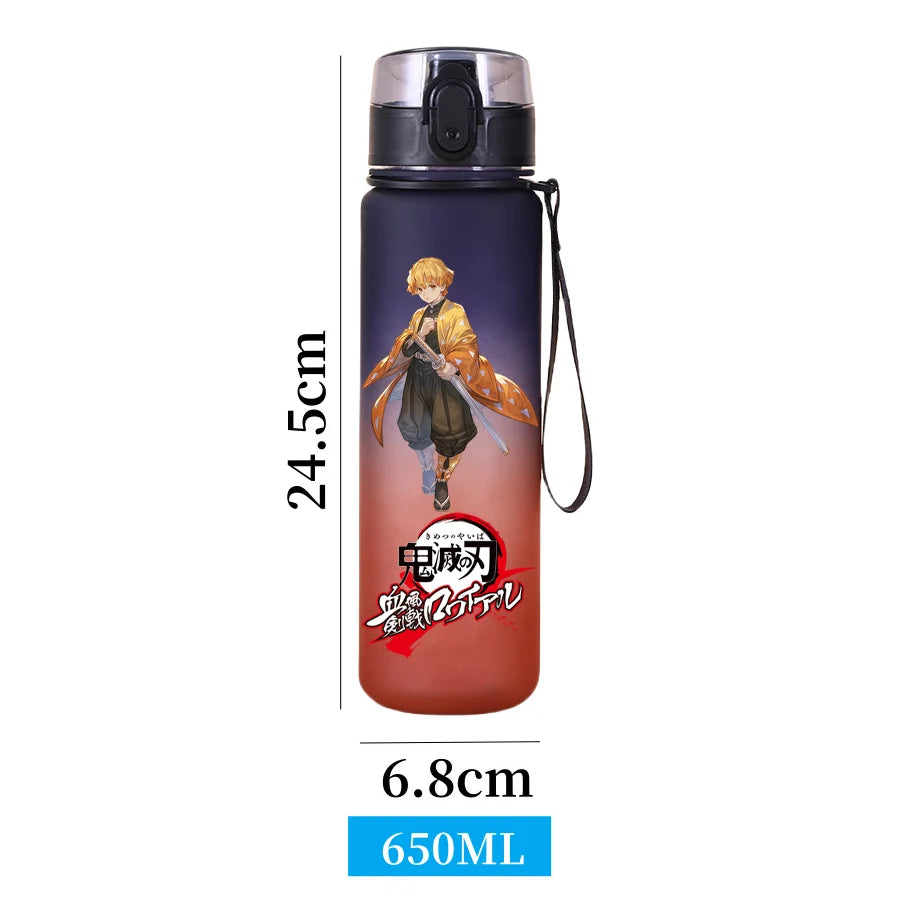 650ML Demon Slayer Kamado Tanjirou Water Bottle Kamado Nezuko Kochou Shinobu Fitness Drink Bottle Kettle Travel Office Jugs