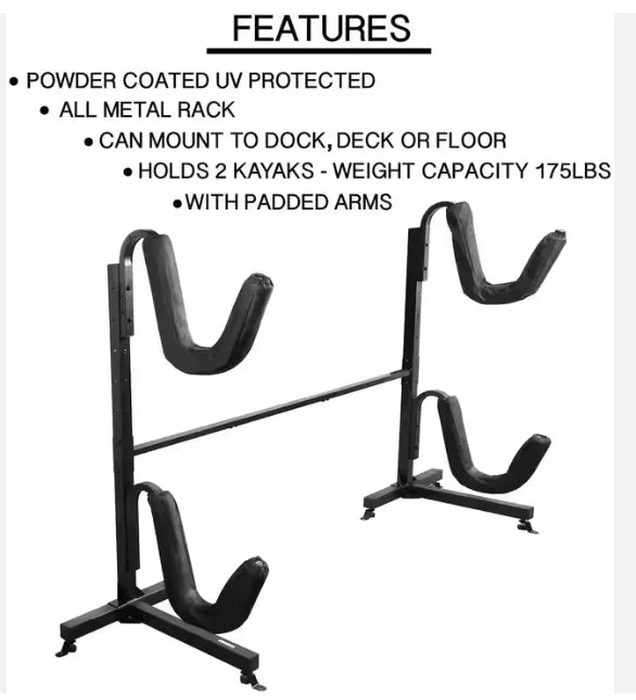 Freestanding Heavy Duty Metal Kayak Surfboard Storage Rack Steel with Acrylic and MDF for Retail Display in Shops