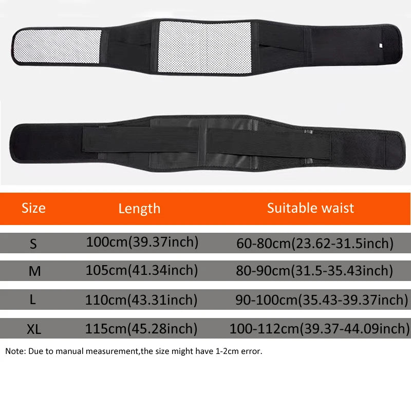 1PC Tourmaline Self-heating Magnetic Therapy Waist Belt,Waist and Back Support Brace,20 Magnets Adjustable Sports Support Belt