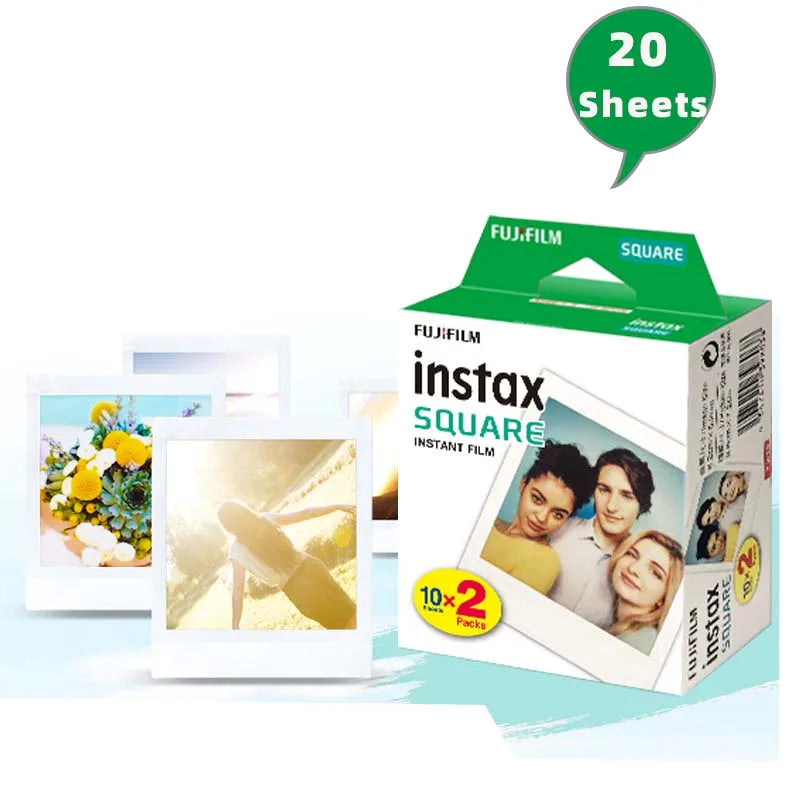 Fujifilm Instax Square White Edge Films Photo Paper 10-100 Sheets for Instax SQ10 SQ6 SQ20 Instant Camera Share SP-3 Printer