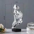 Accessories for home decoration silence is Gold statue for decoration statue of human face sculpture abstract African decoration