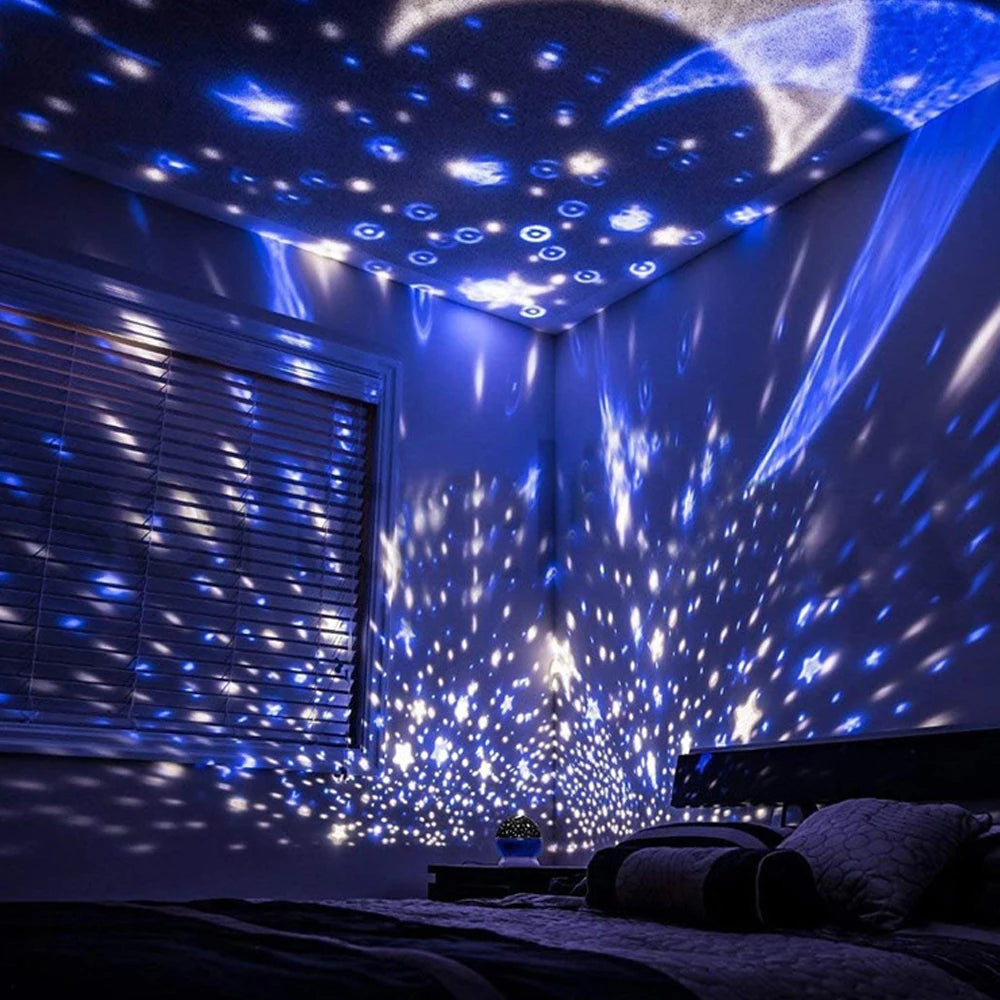 Night Lamp Projector Starry Sky Night Light Projector Baby Lamp Decor Rotating Starry Nursery Moon Galaxy Projector Table Light