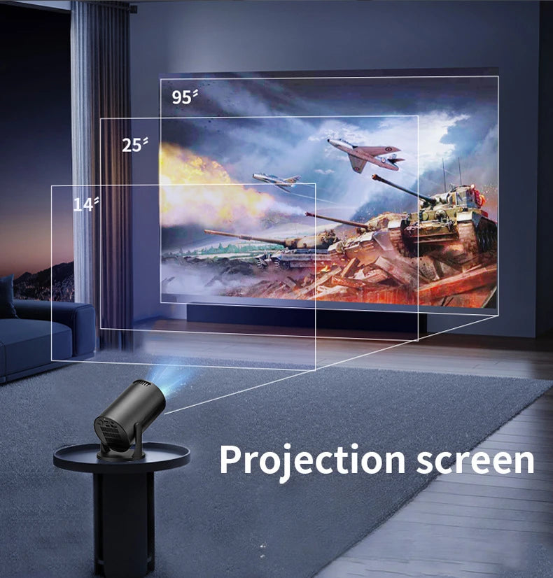 HY300 Mini portable 4k projector 1080P android Smart home  movie theater projectors bluetooth and wifi
