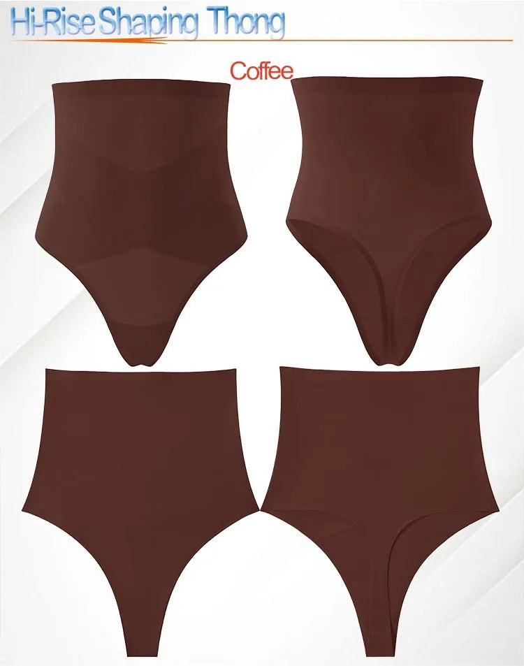 Women's High Waist ThongT-backCross X Shaping Tummy Control Panties Strong Body Shaping Waist Cincher Hip Lifter Seamless
