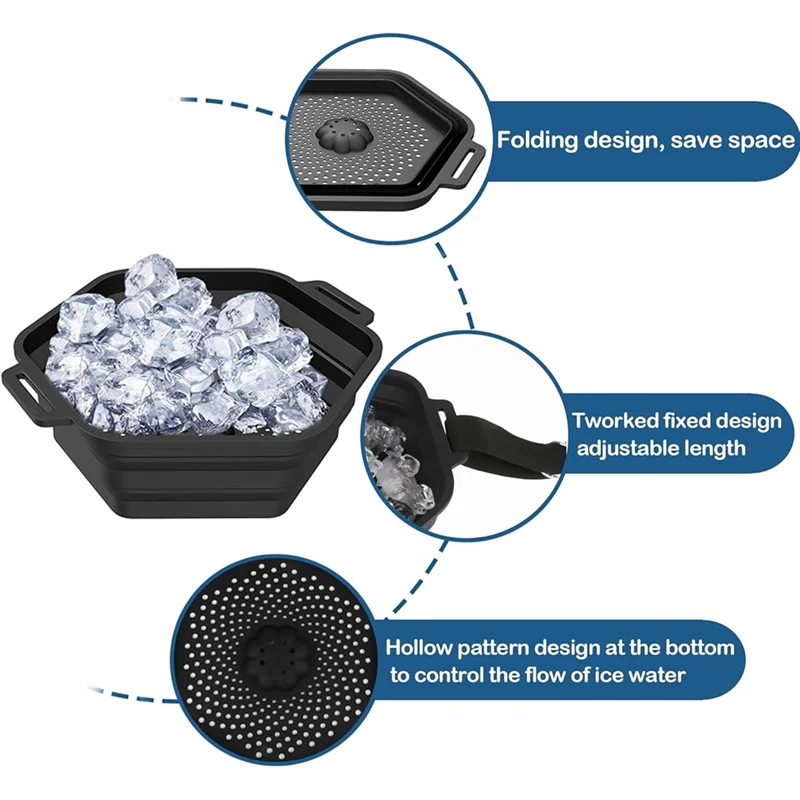 ABWZ-Cooling Bath Tool For Athletes Portable Cold Shower Foldable Kit For Muscle Recovery