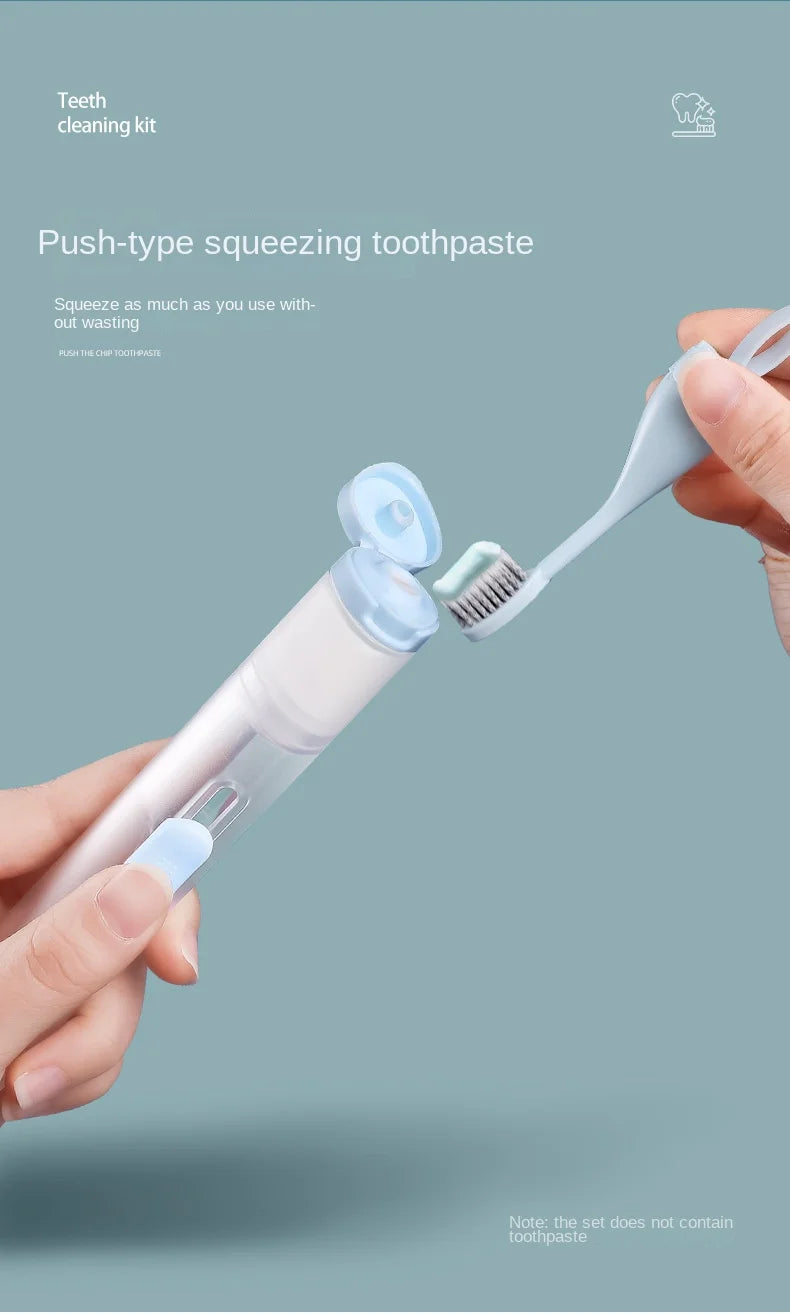 1PC Portable Folding Toothbrush Travel Toothbrush Set Creative Tooth Clean Tools Can Hold Toothpaste