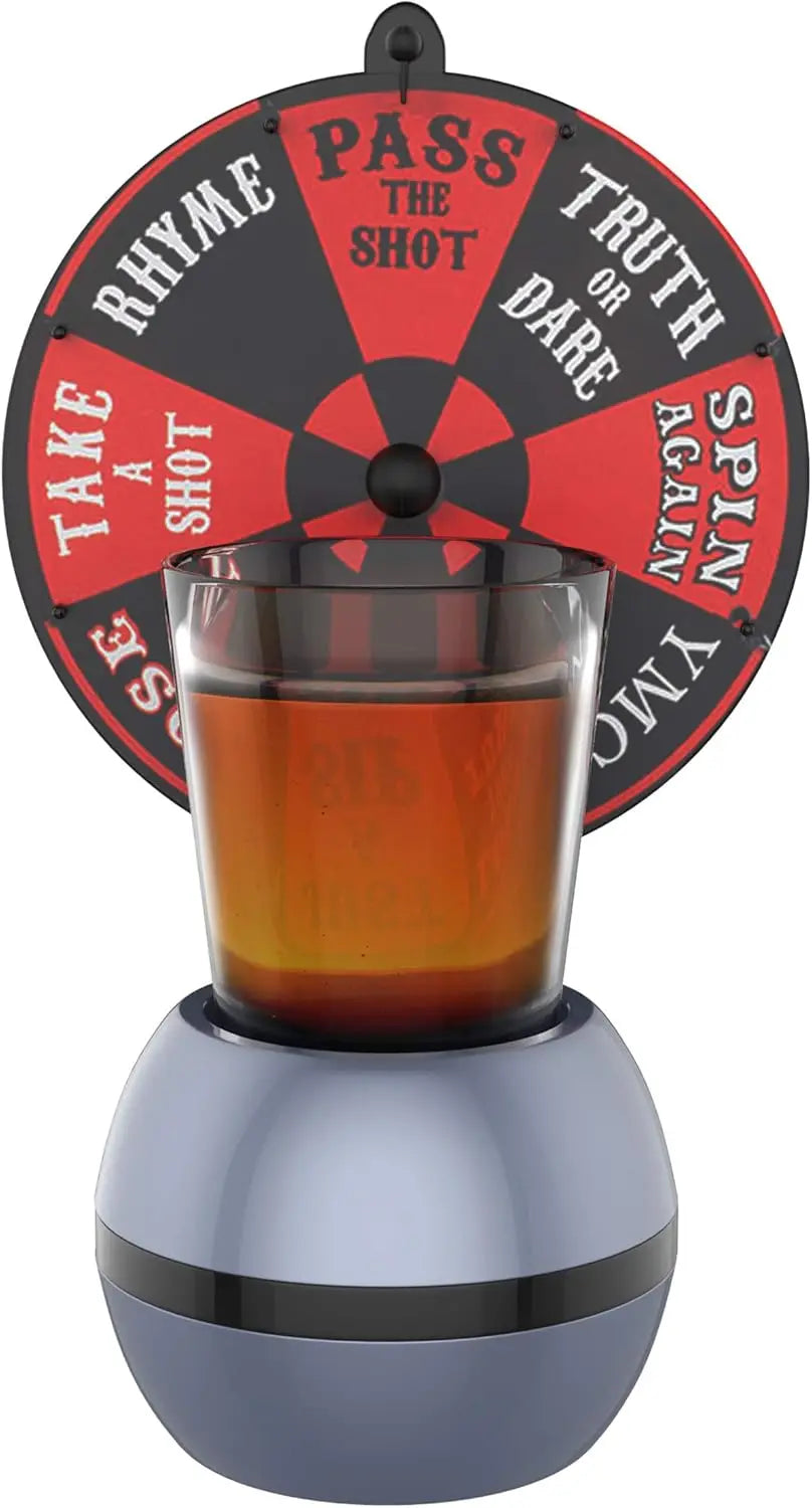 Spin The Wheel Shot Drinking Game- Fun Adult Party/College Shot Glass Spinner Toy for Home Entertaining, Parties, Tailgating