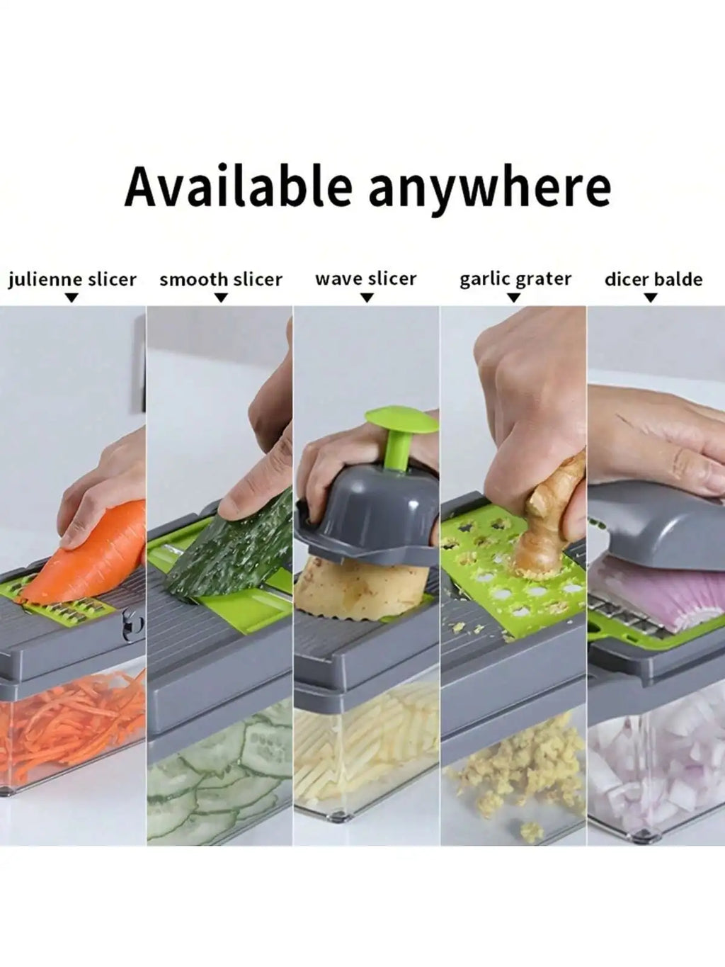 16pcs/Set Vegetable Chopper Onion Chopper Handle Food Grate Food Chopper Kitchen Vegetable Slicer Dicer Cut Potato Shredder