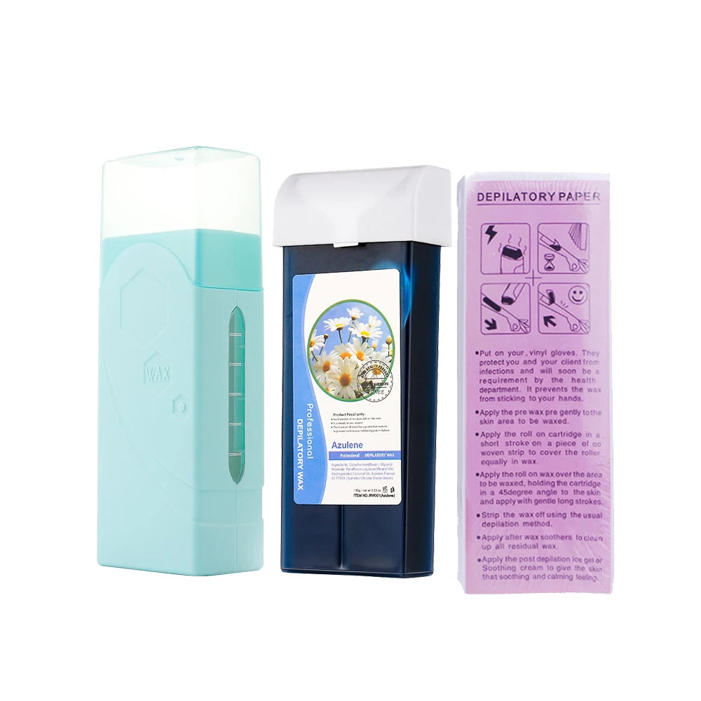 40W Roll On Depilatory Wax Heater Machine Portable Wax Cartridge Hair Removal Cream Heating Device Home Epilator Waxing Warmer