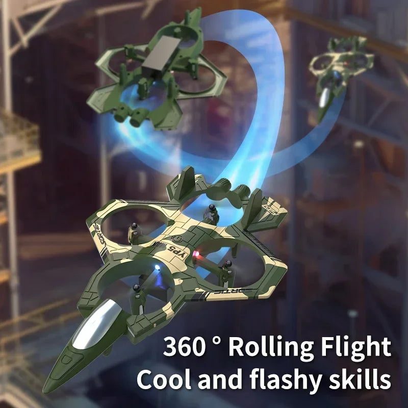 2025 new YP5 Remote Control Drone 2.4G 360° Flip Fighter Jet Toy Intelligent Fixed Height Hovering RC Airplane for Boys Kids Toy