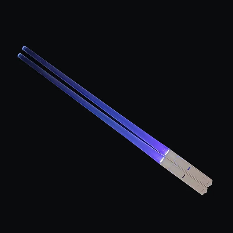 1 Pair LED Lightsaber Chopsticks Luminous Reusable Kitchen Light Up LED Chopstick Glowing BPA Free Food Safe Chopsticks