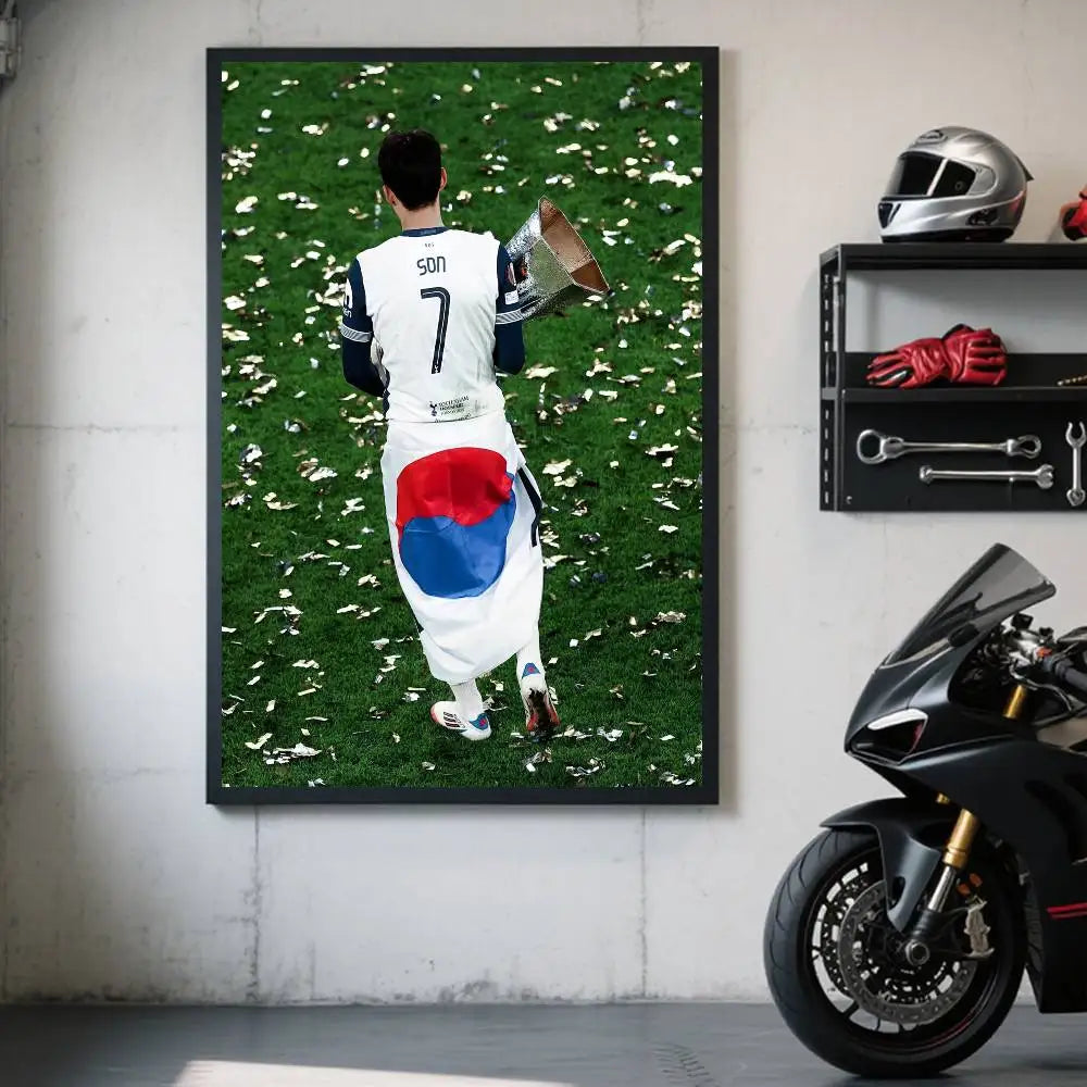 1PC Football Tottenham wins the championship poster Self-adhesive Art Waterproof Paper Sticker Coffee HouseWall Decor