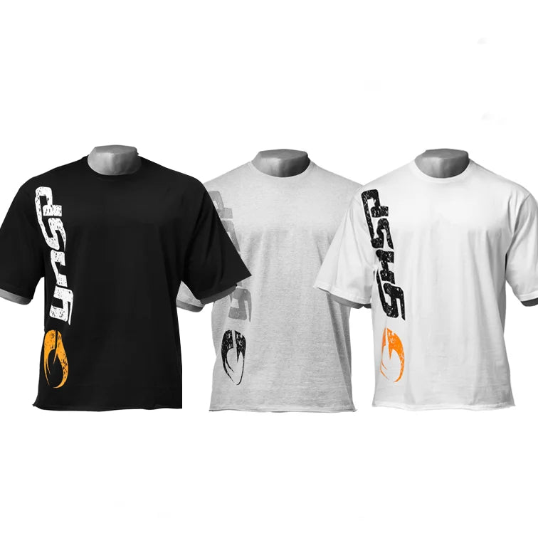Fitness And Sports T-shirt Men's Loose Top European And American Large-sized Quick-drying Short-sleeved Shirt Fitness Training
