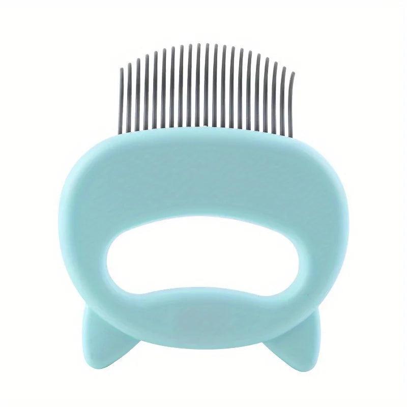 1 PCS Cat Massage Comb Plastic Easy Grip Handle Effectively Remove Cat Hair Fine Soft Brush Hair Multi-Color Grooming Tools