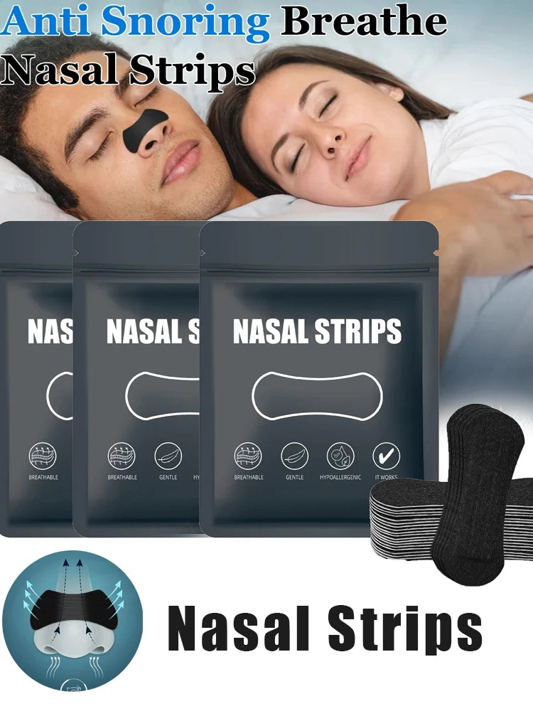 30/60/90/150 Pieces,Anti Snoring Nose Strips for Breathing Correction Physical Expansion Breathable Nasal Patch Nasal Strips