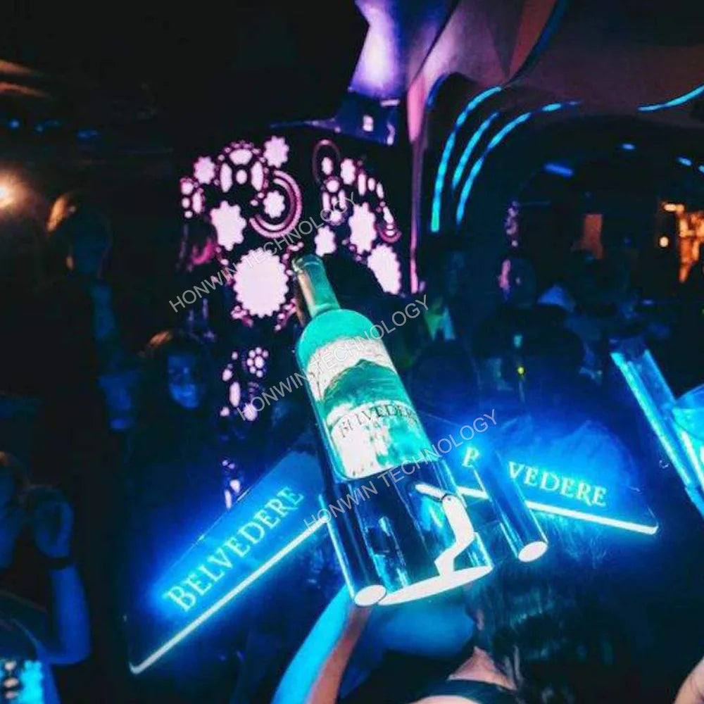 Nightclub Wine Presenter 3 Bottles Rechargeable LED Ace of Spade Glorifier Box Armand de Brignac Champagne Bottle Carrier Case
