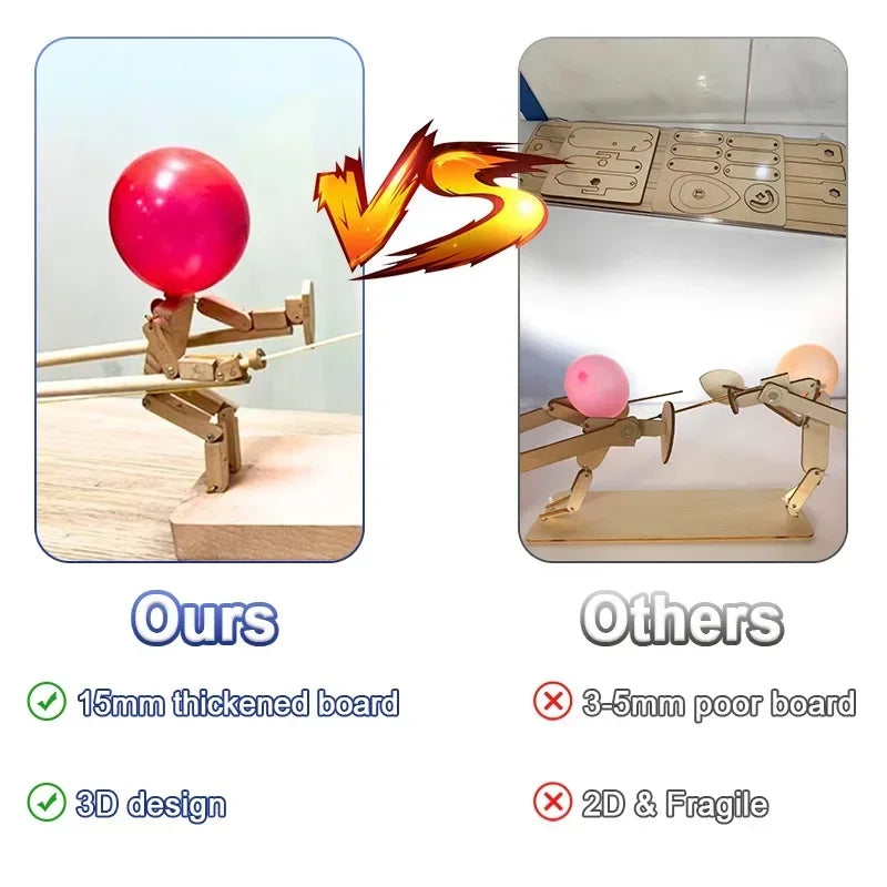 Balloon Bamboo Man Battle Thickened Version Bamboo Man Fencing Puppets Battle Game for 2 Players Whack A Balloon Party Home